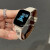 巨力仕小香风皮质iwatch9表带小蛮腰山茶花适用苹果手表applewatch876se 米白色-单表带 40mm(适用于4~6代/se)