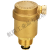 福奥森 自动排气阀暖气片黄铜空调管道立式放气阀自来水管道空调泄气阀 1寸/DN25直排排气阀