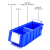欧曼 分隔塑料零件盒分隔物料盒加厚塑料储物盒分割式物料盒 400x117x90mm蓝色无隔板