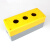 一佳按钮盒YJX1/2/3YG单孔双三孔22mm123位电梯急停盒防水耐高温 黄色 2孔