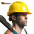 山头林村安全帽工地国标加厚施工建筑工程头盔领导工作帽白色印刷定制logo V型桔色