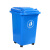 30l塑料分类垃圾桶户外大号带轮带盖商用饭店工业翻盖拉圾箱 50L 绿色桶四轮【加厚】 送1卷配套垃圾袋