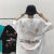 凯罗盾七分袖t恤男夏季学生    灰色嘻哈T恤男夏季薄潮牌炸街国 白色 S 建议60-80斤