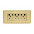 贵派（goldp）10A十五孔金色118型(中)插座 贵雅A8-118金色系列墙壁暗装插座