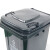 海斯迪克 HK-363 户外环卫垃圾桶 大号特厚桶 塑料分类垃圾箱 上海分类垃圾桶 黑色干垃圾 加厚50L 