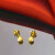 BUHESYT香港免税999黄金耳钉养耳棒女足金耳环纯金小耳钉圆珠星耳饰 磨砂耳钉18k一对0.78g