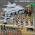 乐高积木苏联t7轻型坦克二战军事战车士兵模型男孩益智拼装玩具 白色