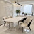 ONEVAN亚克力悬浮岩板餐桌椅组合小户型长方形简约现代家用吃饭桌子一 1.4米餐桌+4椅