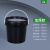 黑色塑料桶圆形密封pp小水桶大号避光诱蜂塑胶桶带盖5/10/20升25L 2L加厚 黑色