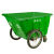 400L保洁车手推塑料环卫垃圾车大号户外垃圾桶市政物业垃圾清运车 绿色 垃圾车4个小轮子款（带盖）
