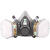 代尔塔（DELTAPLUS）防毒面具喷漆专用打农药呼吸防护口罩全面6200防化工业气体防尘 501滤棉盖1对