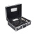 铝合金密码箱保险箱子文件箱五金工具仪器设备箱声卡收纳箱航模箱 A-005小号黑色空箱内尺寸29*19*