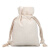 铸固 棉麻帆布束口袋 搬家收纳整理防尘杂物简约包装礼品抽绳袋 19*25cm漂白色