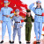 英格杰家 红军演出服全套成人八路军表演服红军儿童合唱团舞蹈服套装 蓝色短袖套装 160cm 