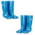 沸耐笙 FNS-04923 中性高中低筒雨鞋 加棉绒工地水产养殖用牛津底雨靴 505蓝色高筒单鞋 37 双