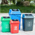 适用垃圾桶塑料带盖室外垃圾箱大容量商用户外厨房办公室工业加厚 40红色升无盖