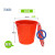 适用加厚耐摔红桶大容量手提塑料水桶洗衣桶泡脚钓鱼桶熟胶储水桶 24L客松桶（无盖）直径37