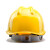 伟光V型ABS安全帽工地 新国标电绝缘安全帽 黄色按键式 1顶
