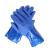 稳斯坦 WST526 耐油浸塑棉毛浸胶 磨砂耐酸碱劳保手套 蓝色加绒