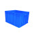 塑料周转箱加厚带盖塑胶箱工业物流中转箱长方形大号胶框厂家中转 385*245*100【加厚】;蓝色无盖