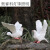 大团小圆仿真鸽子动物模型雕塑假和平鸽摆件户外花园庭院别墅草坪造景装饰 13201白色
