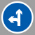 谋福（CNMF）交通标志指示牌 停车场标识牌可定制【直行向左转弯-贴高亮反光膜UV（加铝槽和抱箍）】