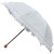 TLXT纯白色百褶蕾丝太阳伞防紫外线防晒遮阳黑胶公主晴雨伞遮阳伞洋伞 ' 白色 二折
