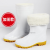耐磨高筒棉靴白色食品靴 耐油耐酸食品厂厨房保暖雨靴EVA胶鞋工业品 高度30cm左右：白色牛筋底-加绒款 41