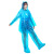 定制一次性雨衣两件式雨衣雨裤套装男款成人户外加厚全身防暴雨漂 特厚包脚式两件式套装蓝色 均码
