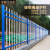 金蝎锌钢围墙护栏热镀锌栏杆铁艺围栏别墅小区庭院栅栏工厂隔离栏杆【加厚】1.0M高3M宽2横杆（一栏一柱）