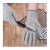 京斯坦 防割耐 磨防护手套防割手套5级HPPE防切割手套防护手套 黑加白色*大（10双） 