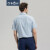 金利来夏季男士多色科技新型拒水易打理商务正装短袖衬衣 浅蓝-15 S