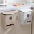 海斯迪克 滑盖壁挂式垃圾桶 橱柜门卫生间悬挂纸篓底部两用抽拉收纳盒 白灰色 HKT-602