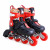 美洲狮（COUGAR） 闪光轮滑鞋儿童套装可调溜冰鞋 黑红M码