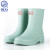 回力雨鞋女时尚雨靴户外防水不易滑水鞋耐磨水靴 023 绿色（拍大一码） 36码 