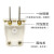 10A公母2孔二脚插头监控家用电器电源电线延长接线头2插对接铜脚 1只母+1只公 固定脚 转90度