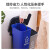 京顿 塑料垃圾桶脚踏分类双桶垃圾桶大号干湿分离带盖垃圾桶 40L蓝灰
