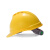 梅思安PE豪华型安全帽一指键帽衬黄色针织吸汗带D型下颏带可印字1顶