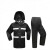 守护者 反光雨衣户外黑色双层加厚反光分体雨衣雨裤套装  黑色双杠 180-3XL