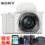 索尼（SONY）ZV-E10 微单数码相机 APS-C画幅 小巧便携 4K专业Vlog视频摄像 128G卡包电池套装 白色