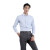 中神盾 2521 男式长袖衬衫修身韩版职业商务衬衣 蓝色竖条纹拼白领 41码 (100-499件)