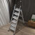 定制适用于梯子折叠梯室内人字梯多功能加厚移动楼梯包装箱扶梯合 加厚碳钢-防滑5步蓝(超稳固强承