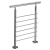 玻璃护栏/拉丝栏杆/阳台围栏/不锈钢304侧装圆管楼梯扶手立柱 304 850mm
