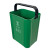 兰诗（LAUTEE）FH-1240 提手分类小垃圾桶 酒店办公室压圈垃圾桶纸篓 10L-绿厨余垃圾