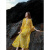 黎尚朵30-35岁左右女人夏天穿的连衣裙三亚海边旅游拍照女气质印花 黄色 s
