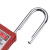 立采  安全挂锁 绝缘安全工程挂锁ABS塑料钢制锁梁工业塑料锁具 红色 一个 