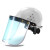 希凡里透明防护面罩安全帽面屏电焊打磨防冲击耐高温防飞溅安全防尘面具 白色安全帽+PC进口面屏1.5mm加厚