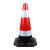 橡胶路锥反光锥路障锥雪糕桶停车位专用交通锥形桶警示圆锥安锥 红白伸缩杆(固定)2米