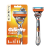 吉列（Gillette）Fusion5 Power 男士电动剃须刀刮胡刀 电池供电 银色 送男友父亲礼物 带精密修剪器