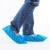 一次性鞋套超厚防滑耐磨防水家用室内蓝绿色无纺布脚套 蓝色超厚印花(重约580克/包)20 均码